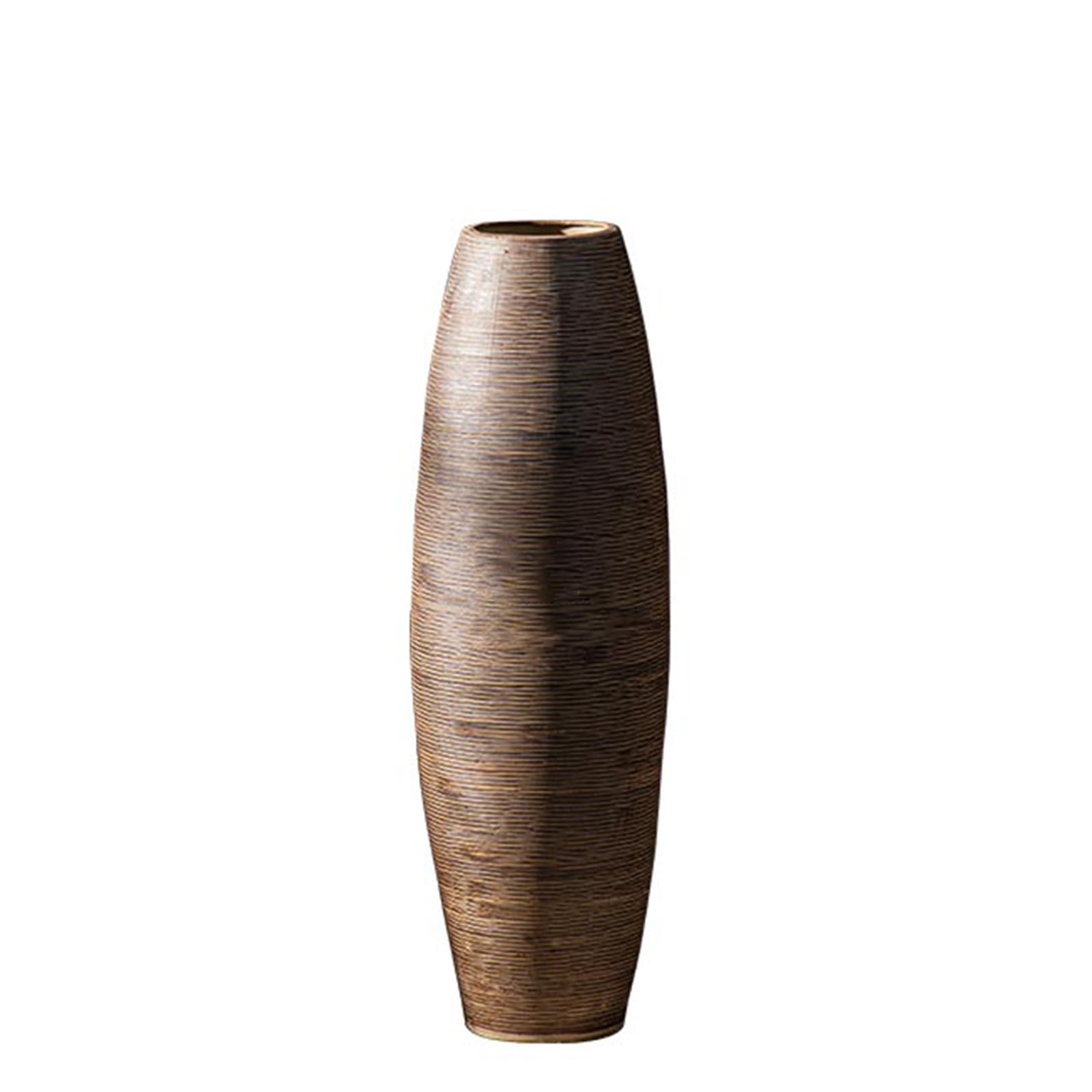 asdchZen Vintage Floor Vase, Thick Ceramic Vase, Hotel, Hall, Entrance Decorative Vase, Fashion Dry Flower Vase, Stable Multi-Functional Vase,A-25 * 80CM