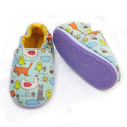 Timatego Toddler Baby Boys Girls Shoes Non Skid Slipper Sneaker Moccasins Infant First Walker House Walking Crib Shoes(6-24 Months) Baby Slipper 9-12 Months Infant thumb #1