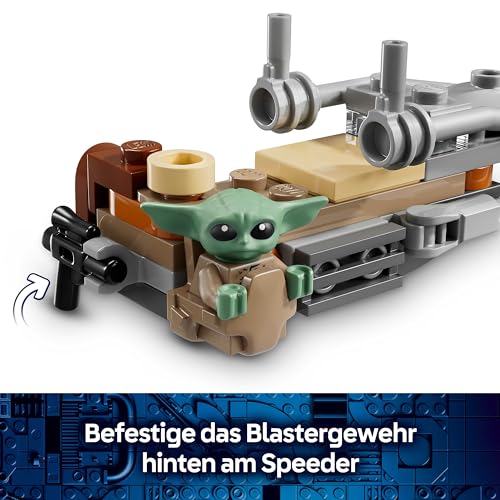 LEGO Star Wars Der Mandalorianer und Grogu auf ihrem Speeder Bike 75436 – Ansicht 3