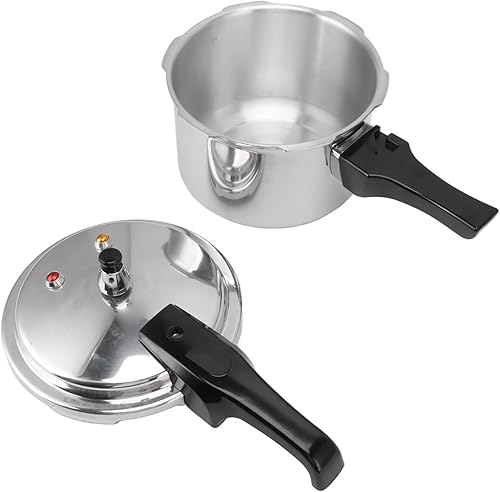 Olla a presión de 3 litros, cocina de vapor inferior de 7.1 in, mini olla a presión de aleación de aluminio para estufa de gas