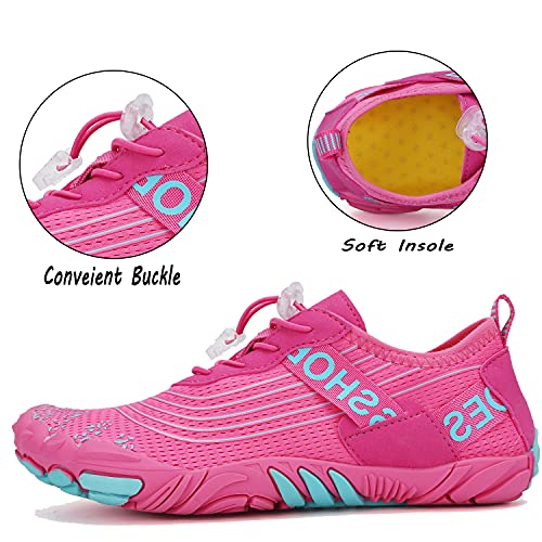 VTASQ Escarpines Hombre Zapatos de Agua para Buceo Snorkel Surf Acuáticos Calzado de Natación Verano Outdoor Secado Rápido Surf Calzado Natacion Surf en la Playa Zapatos Rojo 38 - imagen 3