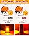 Aukmak 2pcs Amber + Red 39 LED Square Pedestal Lights - Stud Mount Trailer Fender Double Face Semi Turn Signal Lights for Truck Accessories and LED Side Marker