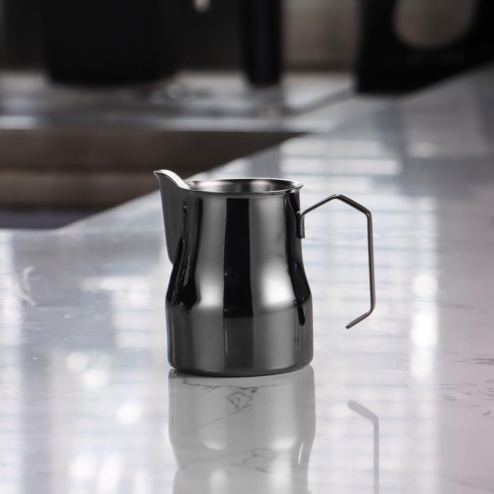Milk Frothing Cup Stainless Steel Milk Froth Mug Long Spout Sharp Spout Pull Mug(Colour 2,550ml)