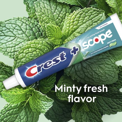 Crest + Scope Whitening Toothpaste - Pack of 3, 5.4 Oz Tubes - Anticavity Fluoride Toothpaste, Fresh Breath, Kills Germs - Tartar Protection, Enamel Protection - Minty Fresh Flavor - image 9