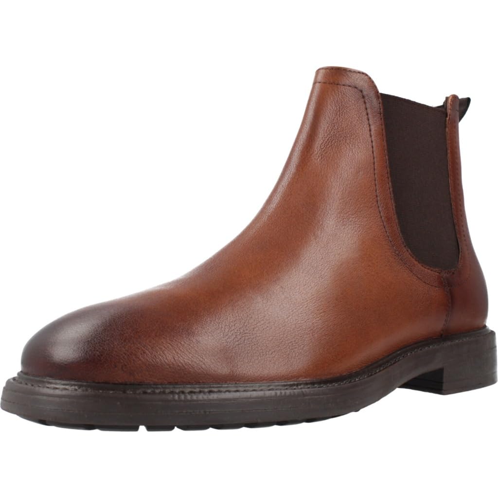 Geox U Tiberio A Leather Ankle Boots - Brown - Men's - Size 8