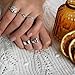 Silverly Anillo Hombres Mujeres Plata de Ley 925 Unisex Martillado Pulido Palabra Honor Simple 8mm Imagen de Silverly Anillo Hombres Mujeres Plata de Ley 925 Unisex Martillado Pulido Palabra Honor Simple 8mm