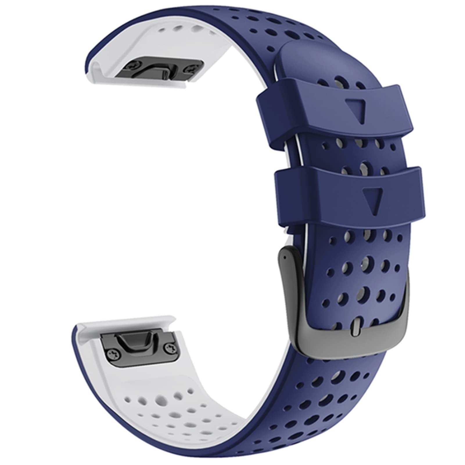 Bracelet Garmin Fenix 7 silicone bleu blanc 22mm interchangeable - 7