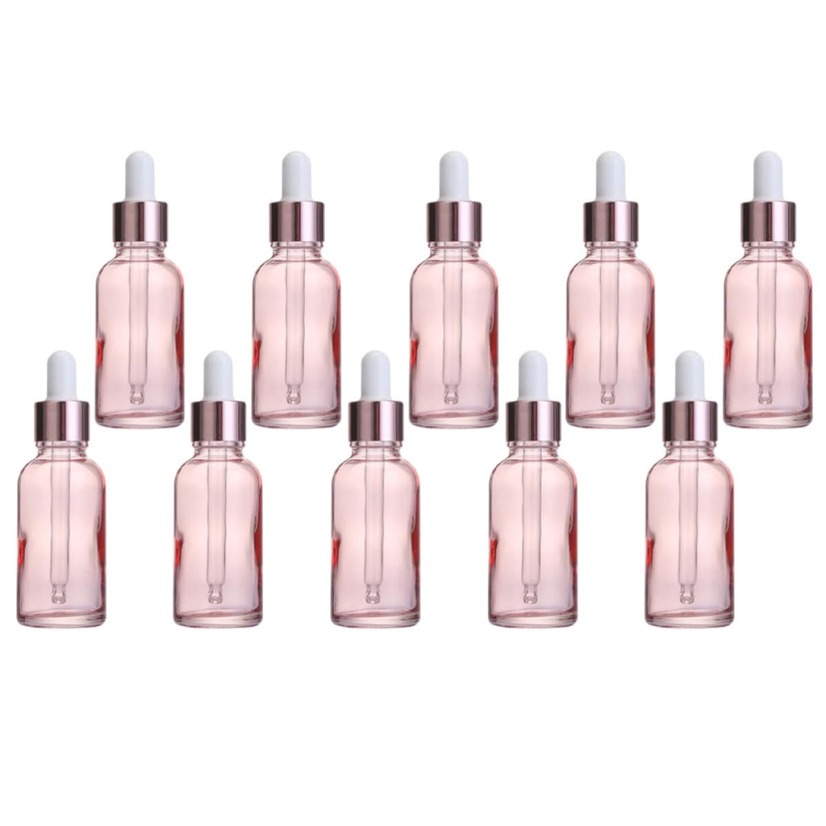 Toddmomy 30 Pezzi Bottiglia Contagocce in Vetro Rosa da 30ml per Profumi