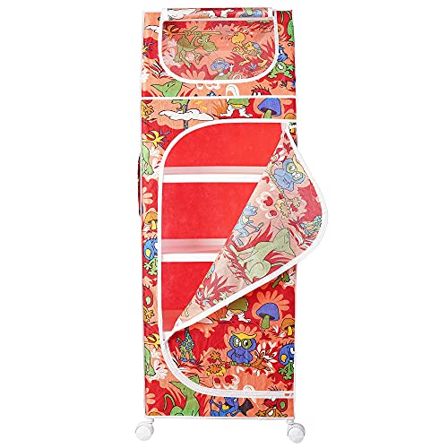 Image of Little One's | 5 Plastic Shelves Baby Wardrobe /Toy Organizer | Jungle Red | TB5 /AR