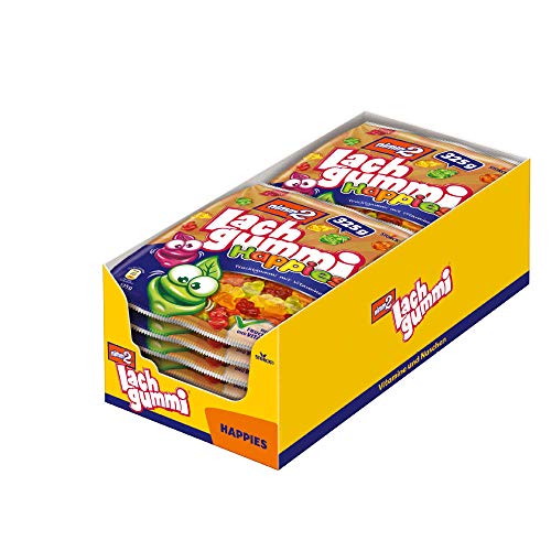 nimm2 Lachgummi Happies (12 x 325g) / Fruchtgummi mit Fruchtsaft und Vitaminen
