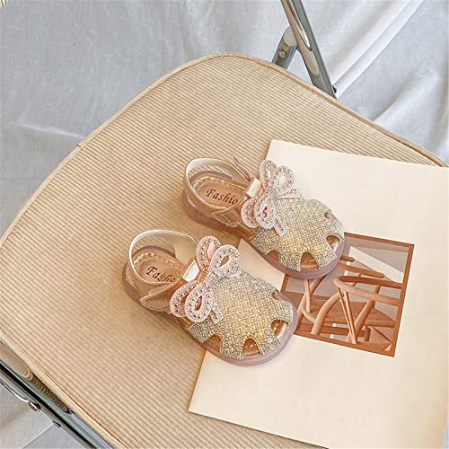 Kids Sandals Girls Stylish Cartoon Designed Leather Performance Shoes Rhinestones Princess Dress Flat Shoes3