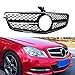 Parrilla De Carreras De Parrilla Superior Delantera De Coche para Estilo Amg C63 para Mercedes Benz Clase C W204 C180 C200 C300 C350 2008-2014