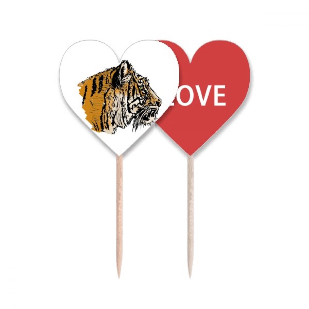 Cure-dents motif tigre et cœur pour sublimer vos buffets dînatoires - 5