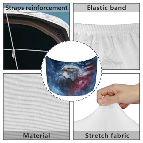 Image of Car Hood Cover,Soft Decoration Car Hood Cover Protector Suitable Most Automotive Sedans Trucks Pickup,Auto Accessories for Decor Eagle Star Print Design