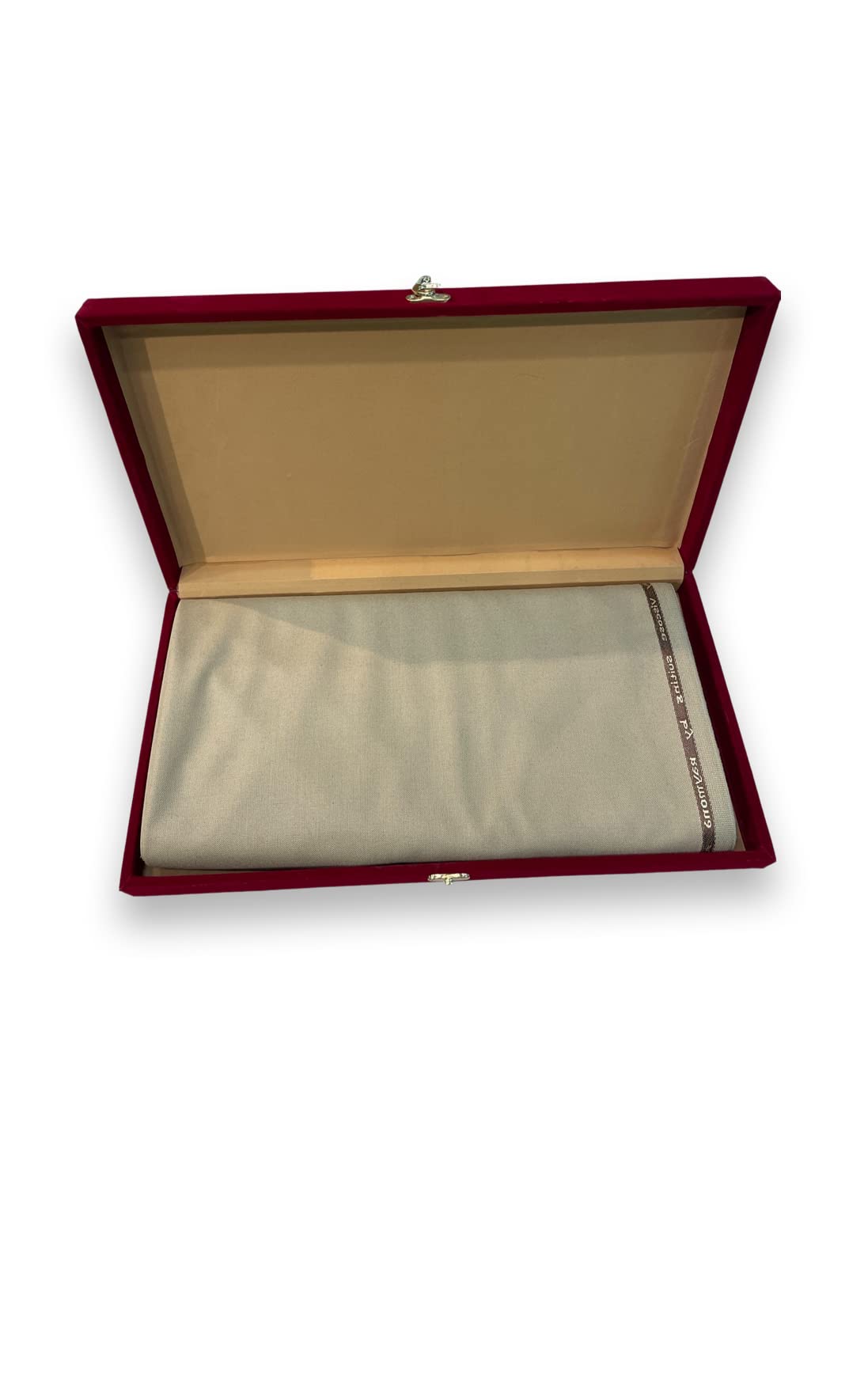 Mens Suit Fabric Box (3 Meters, All Weather fabric, Premium Fabric, Attractive Velvet Box) (KHAKI)-image-24
