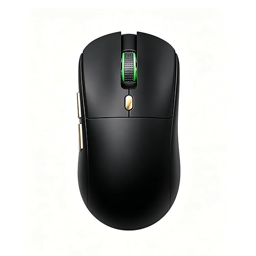 Mouse gamer sem fio, design ultraleve, equipado com interruptor micro HUANO, sensor PAW3311, 6 botões programáveis e bateria recarregável