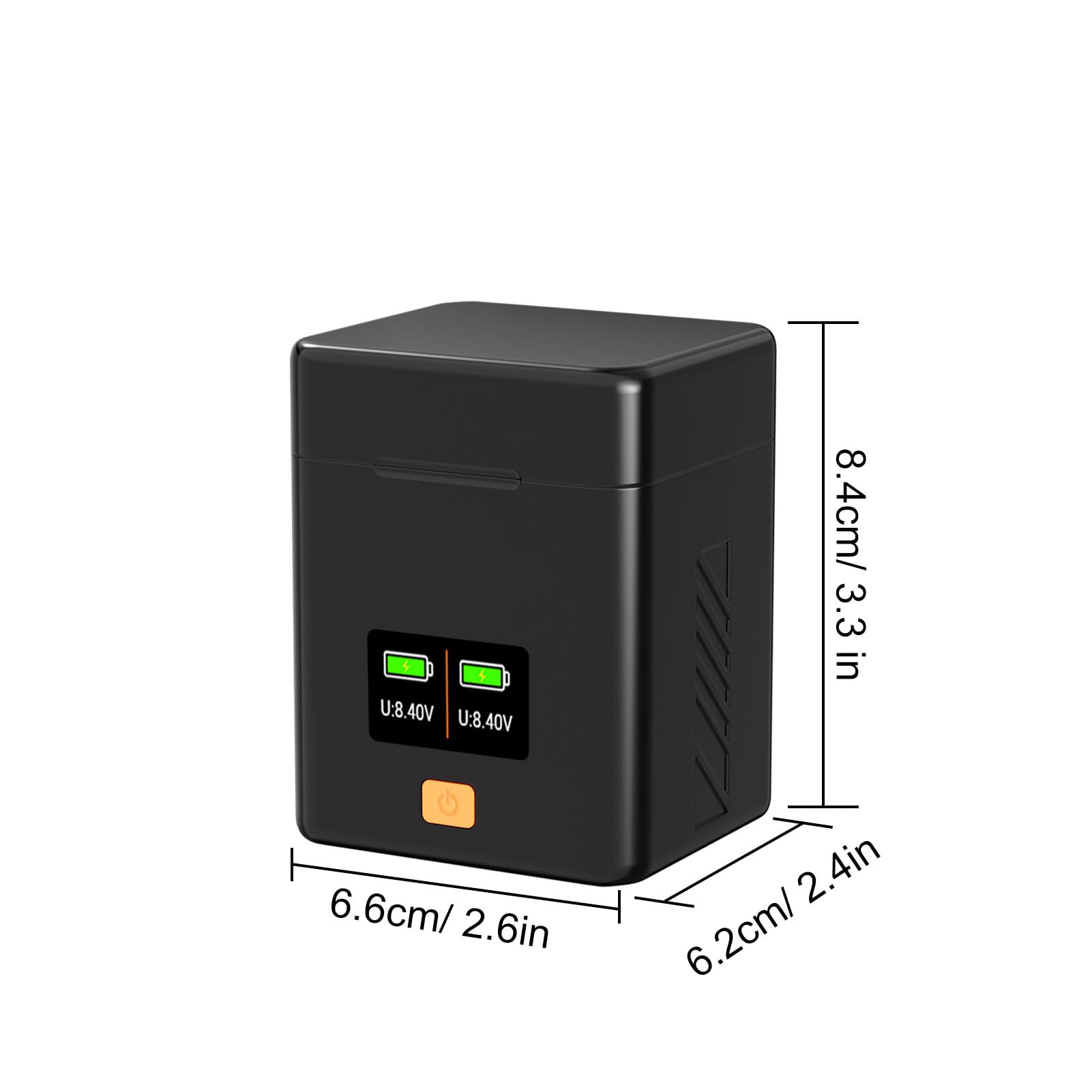 Double Compact Load Charger Caricatore con L'organizzazione di una Scheda di Memoria per la Schermata OLED M3/ M5/ M6 per la Luce di Aggiornamento in Tempo Reale assolutamente/ 66 X 62 X 84 Mm