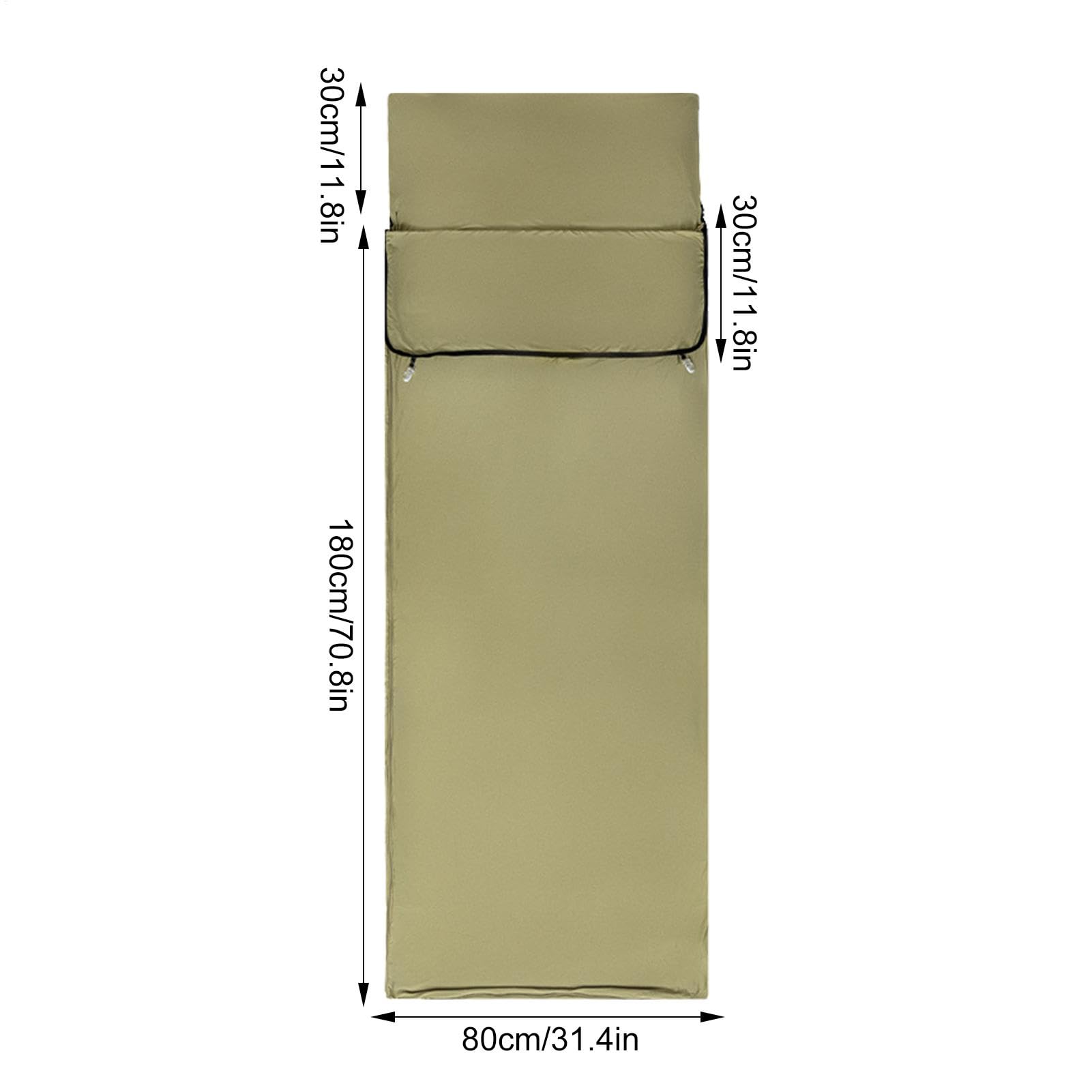 Sacco a pelo da campeggio, sacco a pelo leggero per adulti, busta ergonomica, spazioso, fresco sacco a pelo (560 g), ideale per escursioni, campeggio, uso in hotel