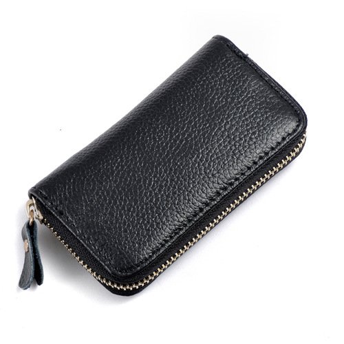 QIUPFGUT Llavero de piel,Estuches de Llaves, Funda para Llaves Portátil Bolso para Llaves con Gancho Llavero,ganchos y bolsillos, Ranura para Tarjetas, Bolsillo para Llaves de Coche