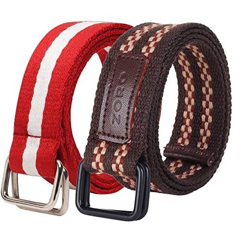 Image of ZORO Cotton Woven Fabric Belt for Men | M01-CB01 | Pack of 2