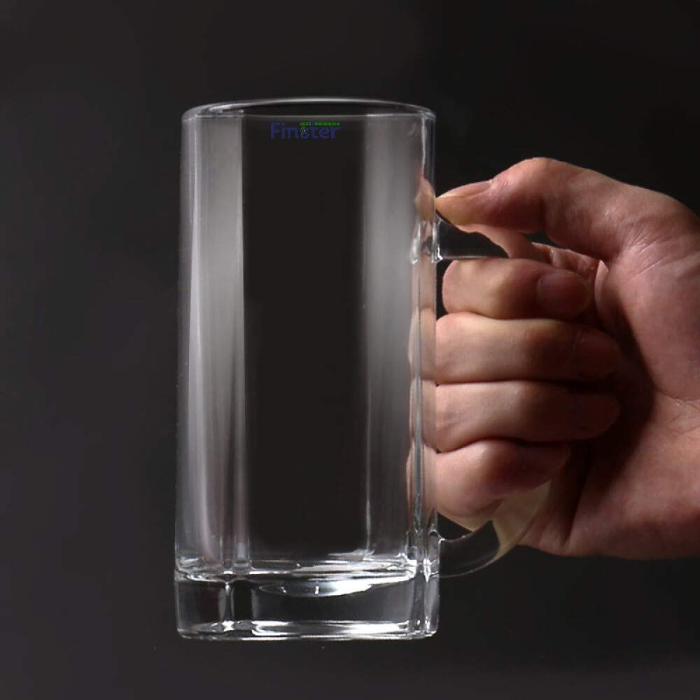 FINSTER Crystal Beer Mug Set of 12 Imported with Handle 400ml (Fancy Beer Mugs for Husband) - Image 3 thumbnail
