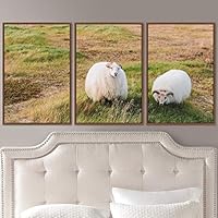3 Piece Framed Canvas Wall Art Fun Animals Canvas Prints Home Artwork Decoration for Living Room,Bedroom - 16