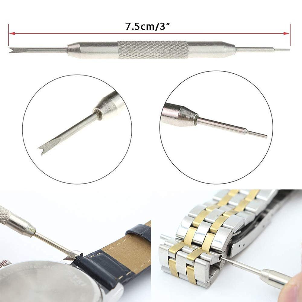 DIY Crafts CT-DIY-HI-47945 Watch Link Remover Kit, Spring Bar Tool Set Watch Band Strap Tool Kit, #2, Pack of 108 (Multicolor) 4