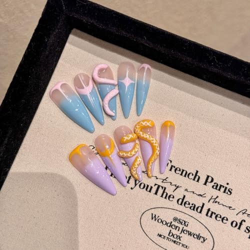 ネイルチップ 3D立体感 手作りネイルチップネイルチップ 人気 韓国 夏 青 春秋冬 ショート 付け爪 可愛い つけ爪 おしゃれ 入学式 卒業式 成人式 結婚式 地雷系ラインストーンキャッツアイ 10枚入おしゃれ (039, S)