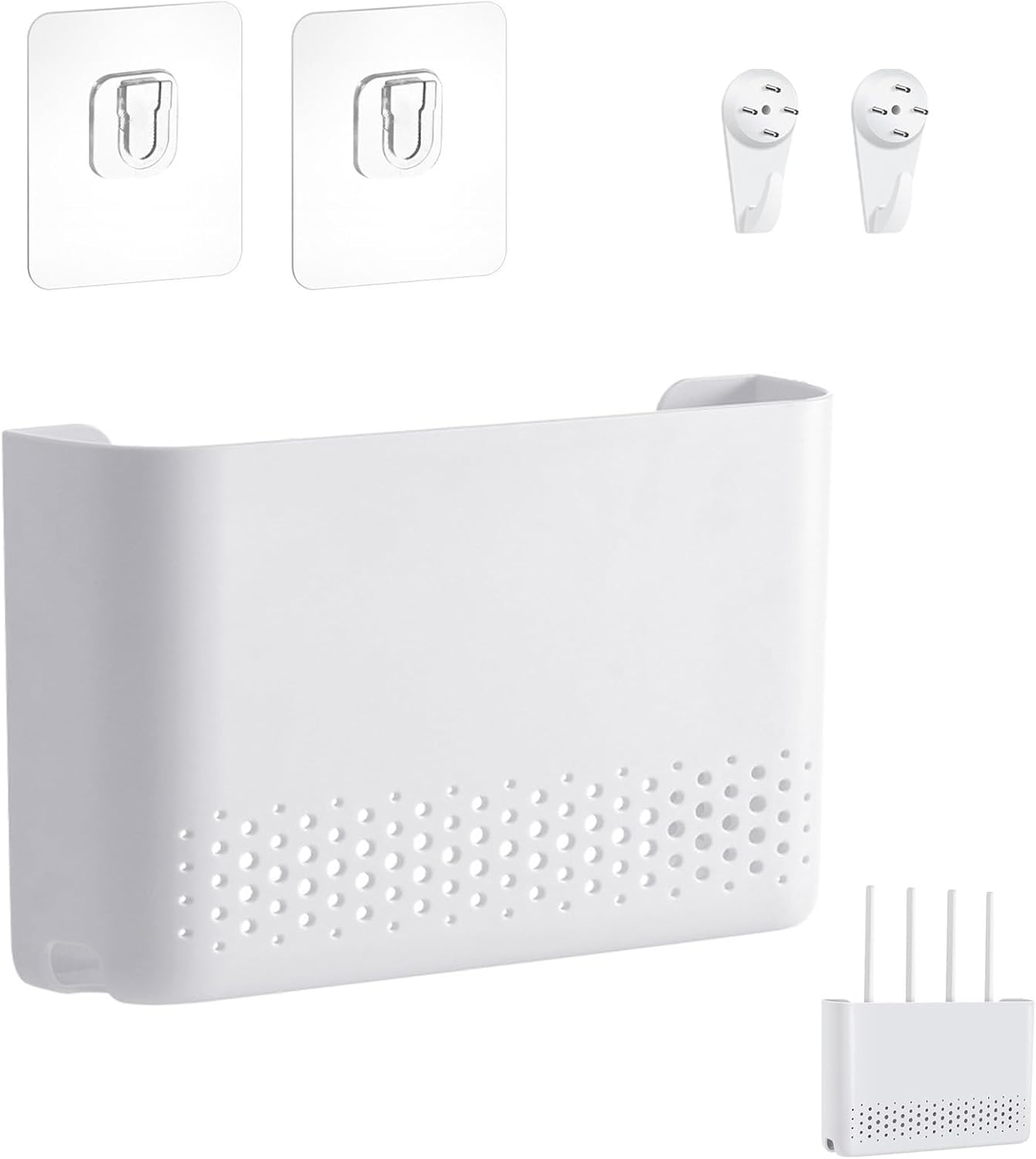 Caja ocultar router pared 30x22x6,5 cm blanco OUTALIZ