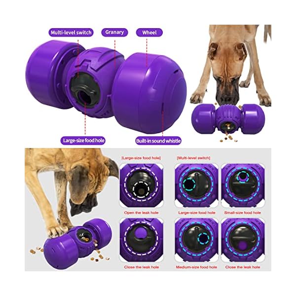 Hirolulu-Dog-Treat-Dispensing-Puzzle-Toys-for-Large-Medium-Smart-DogsInteractive-Dog-Chase-Car-ToysPerfect-Alternative-to-Slow-Feeder-Dog-Bowls-to-Improves-Pets-DigestionFun-Giggle-Dog-Car-Toys Hirolulu Dog Treat Dispensing Puzzle Toys - The Ultimate Mind-Stimulating Game for Your Smart Pup