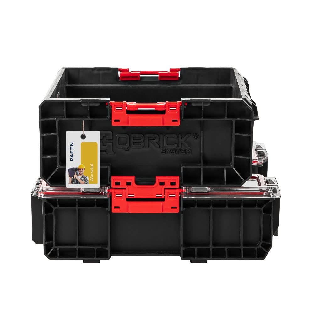 Sortimentskasten mit zusätzliche Fläche – 45 x 23,5 x 35,5 cm - Kleinteilemagazin und Werkzeugkorb SET 2in1 Sortierkästen Transportbox Baustellen Kübel Premiumklasse