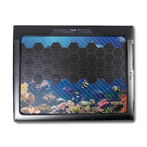 Image of MightySkins Carbon Fiber Skin Compatible with Alienware M18 R1 (2023) Full Wrap Kit - Reef Life | Protective, Durable Textured Carbon Fiber Finish | Easy to Apply & Change Styles | Made in The USA