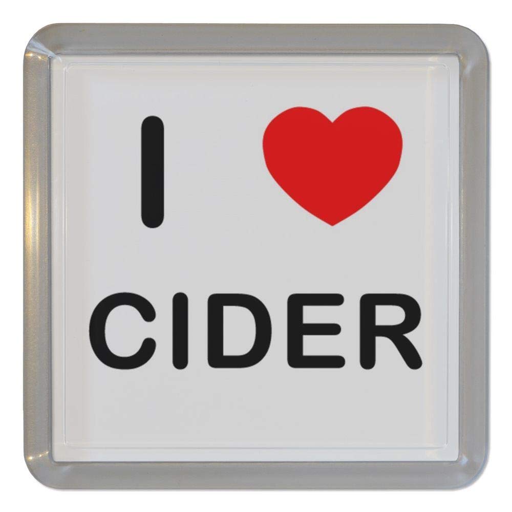I Love Heart Cider - Plastic Tea Coaster/Beer Mat