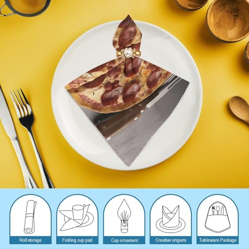 Servilletas de tela cuadradas decorativas 18.7 in 4 piezas miniatura 7
