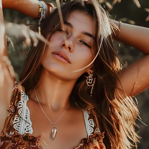 Handmade Labradorite Freeform Crystal Pendant Necklace - Dainty Charm Necklace, Healing Crystals and Gemstones, Vintage Jewelry for Women, Men's Necklace, Boho Black Stone Protection Birthstone Jewelry2