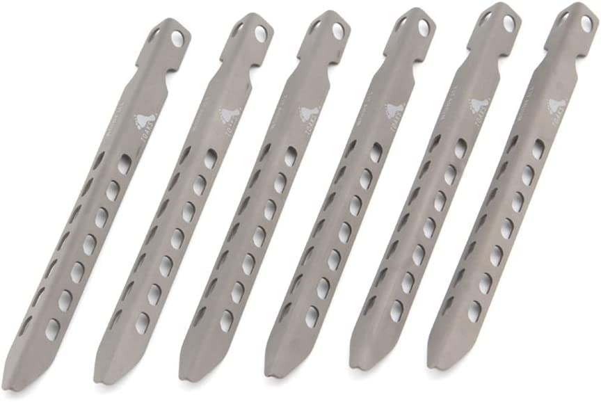 Clavos de titanio para tienda de campaña TOAKS PEG-02 ultraligeros de montaña