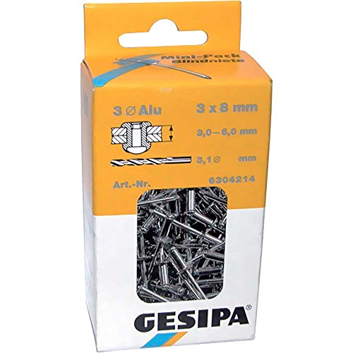 Preisvergleich Produktbild GESIPA Blindnieten-Mini-Pack 5x12 50 Flachrundkopf 4007081304283 4007081304283