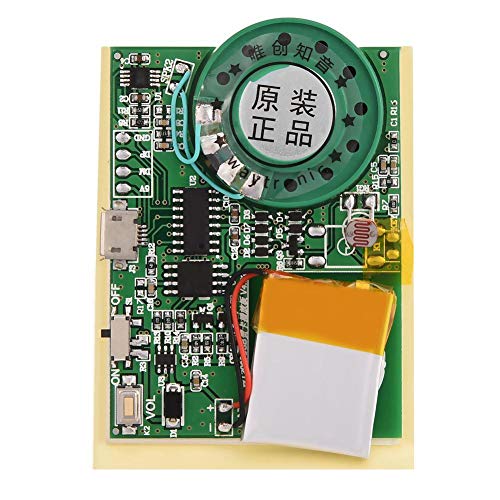 Antilog Modulo vocale, modulo Audio vocale 27s Registrabile Chip da 0,5 W con Batteria a Bottone(#3)