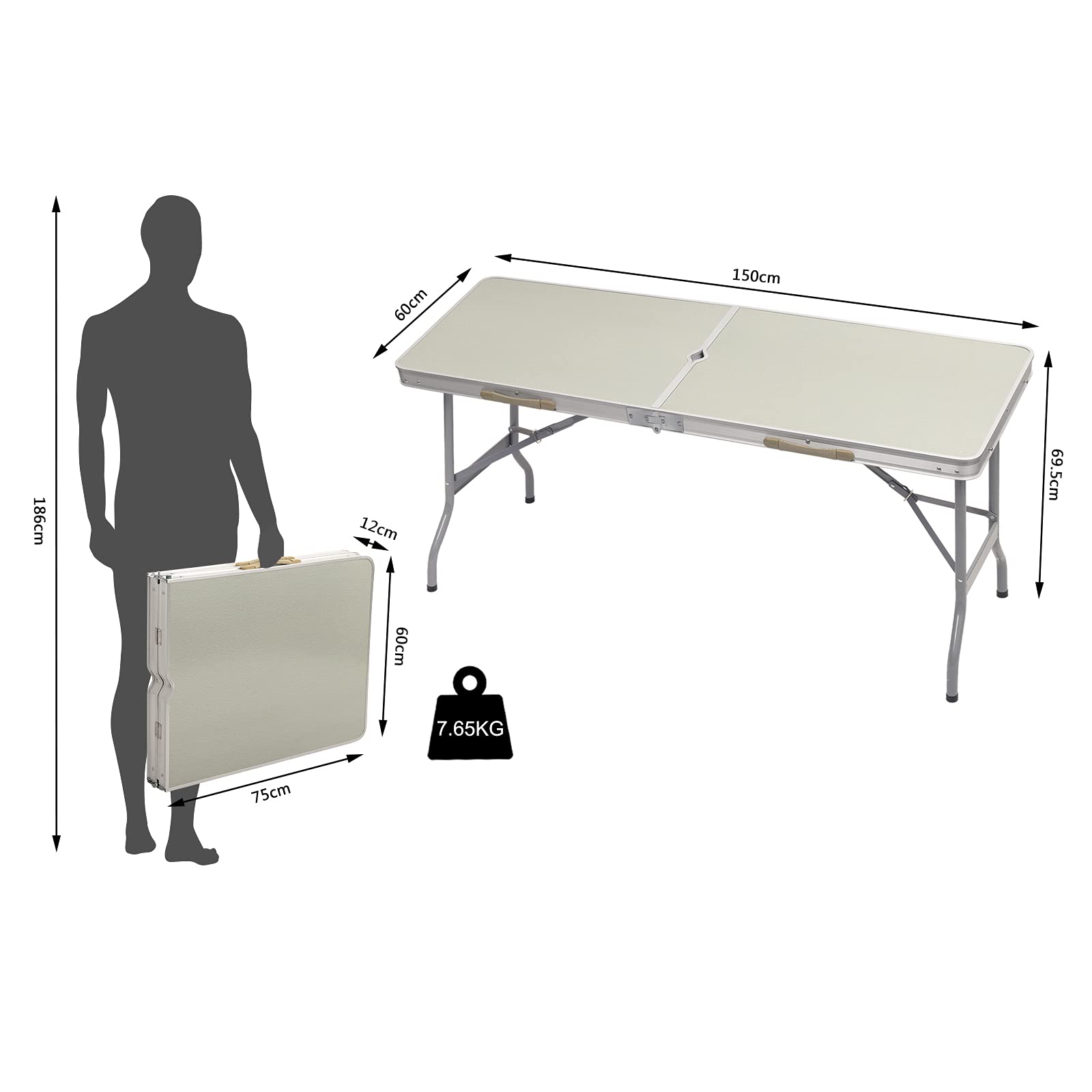 Étagère de cuisine Nibe 150 x 60 x 42 cm noir effet marbre [en.casa