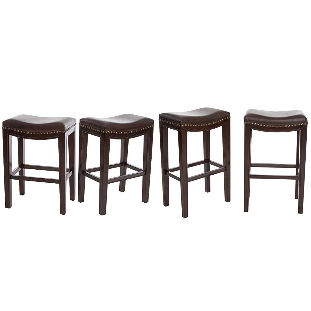 Christopher Knight Home Avondale Backless Faux Leather Counter Stools