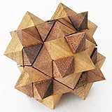 Durian Juego Rompecabezas a partir de 10 Años dificultad 5/6. De Madera maciza con las normas CE Marca francesa Le Delirant, solución con ilustraciones proporcionadas. Desmontar/reponer Las 24 piezas