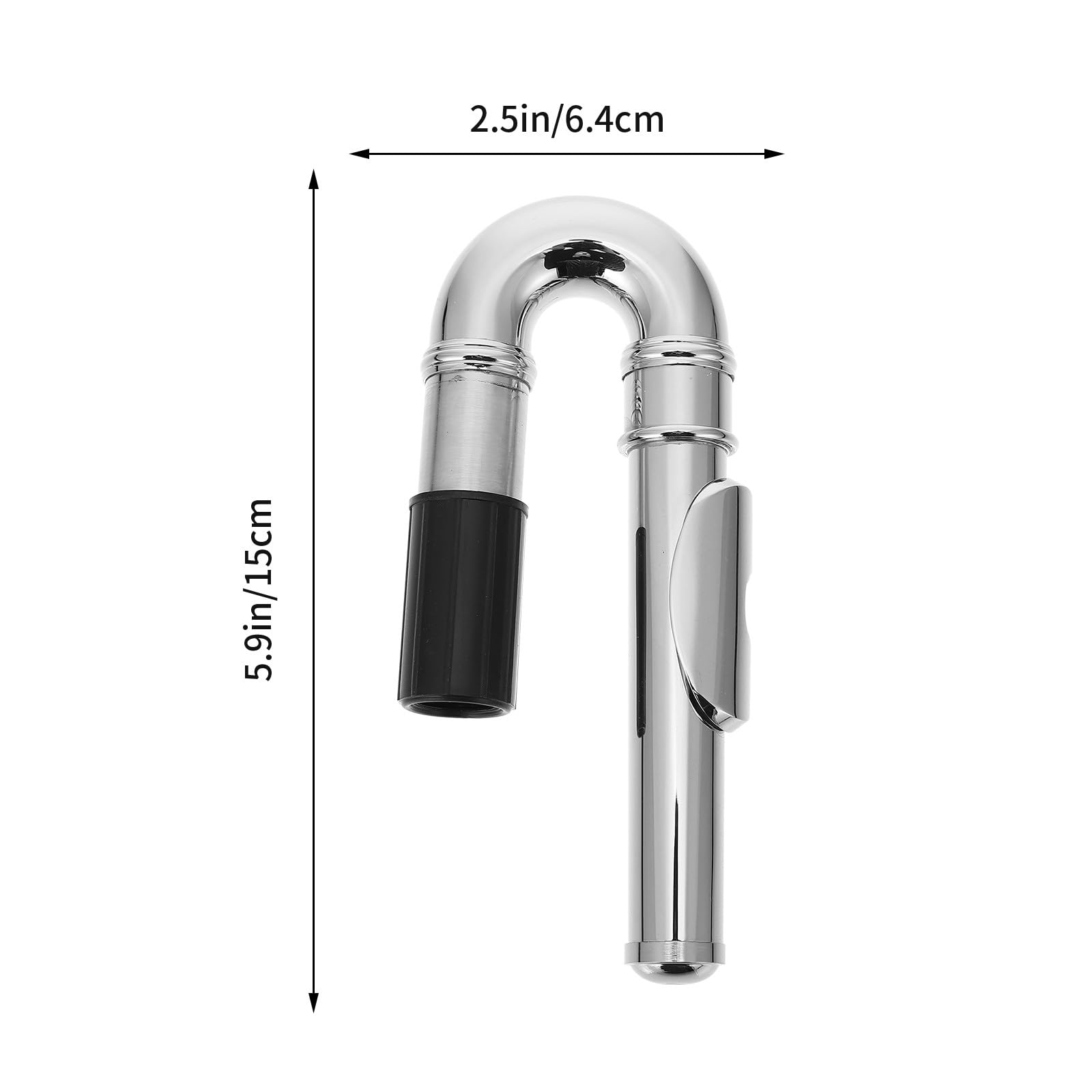 Cabezal de Flauta Travesera de Repuesto en Plata Niquelada y Plateada Alta Durabilidad y Acabado Fino para Accesorios de Instrumentos Musicales