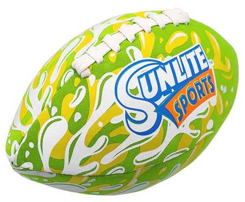 Sunlite Sports Waterproof Football for Lawn Backyard Pool Beach Lake Park Water Toy, Outdoor Play, for Kids Children Teens Adults, Family Fun