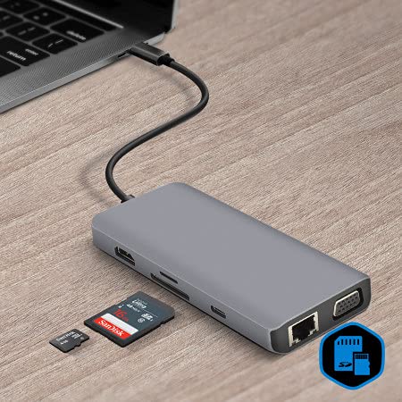 Altadif ALTHUB9IN1TC station d'accueil USB 3.2 Gen 1 3.1 Gen 1 Type C Acier inoxydable Neuf - vue 6