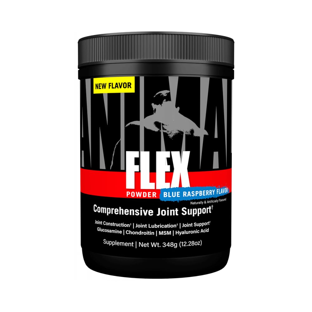ANIMAL Flex Comprehensive Joint Care Blue Raspberry - 4 complessi esclusivi per articolazioni, ossa e cartilagini - con vitamine A ed E, glucosamina, olio di semi di lino e acido ialuronico - 348 g