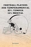  Notebook: American Football Game Nerd Planner / Organizer / Lined Notebook (6\" x 9\")