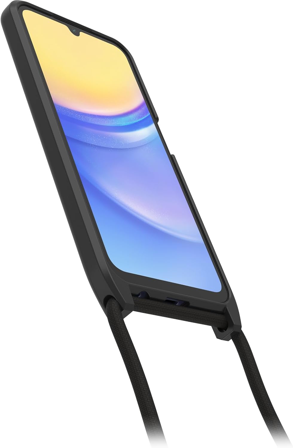 OtterBox React Necklace Case for Samsung Galaxy A15 / A15 5G, Ultra-Slim, Protective Case with Adjustable and Detachable Necklace Strap, Tested to Military Standard, Black