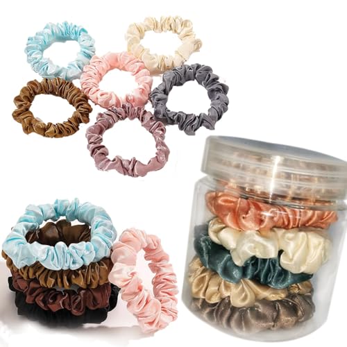 TEMPERIA (6 pcs) Silk Satin Scrunchies For Women & Girls with Box – Stylish Luxury Ponytail Rubber Band Ties for Hair – (Random Colors) (MN03) TEMPERIA (6 pcs) Silk Satin Scrunchies For Women & Girls with Box – Stylish Luxury Ponytail Rubber Band Ties for Hair – (Random Colors) (MN03)