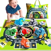 Big Cartoon Truck Car Toys for 1 Year Old Boy with Playmat/Storage Bag|Baby and Toddler Toys 12-18 Months & Age 1-2|1st Birthday for Baby Toys 1 Year Old