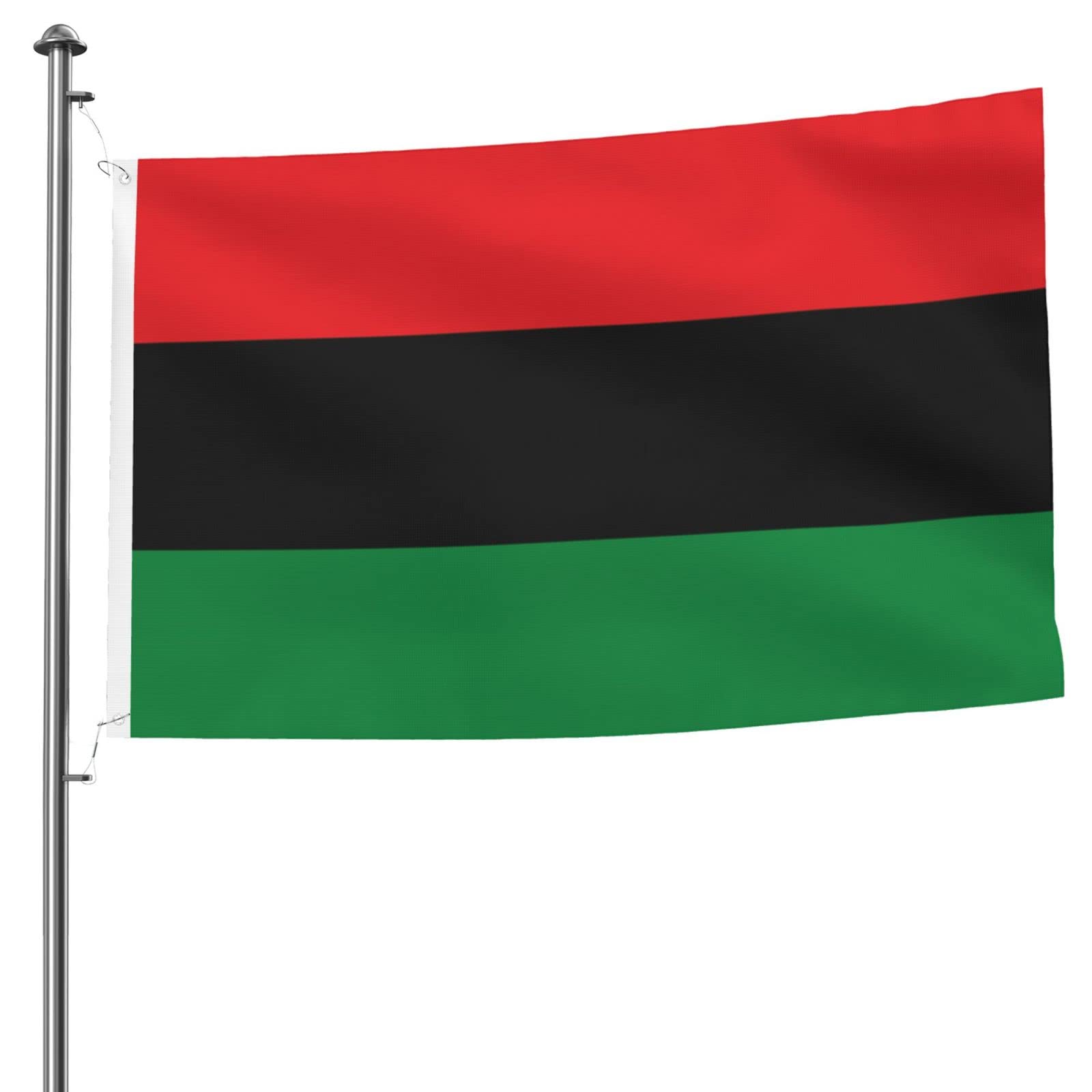 Amazon.com : African American Flag Red Black and Green Flag Double